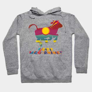 Good Moo-rning Pop Art Sunrise Leaping Calf Hoodie